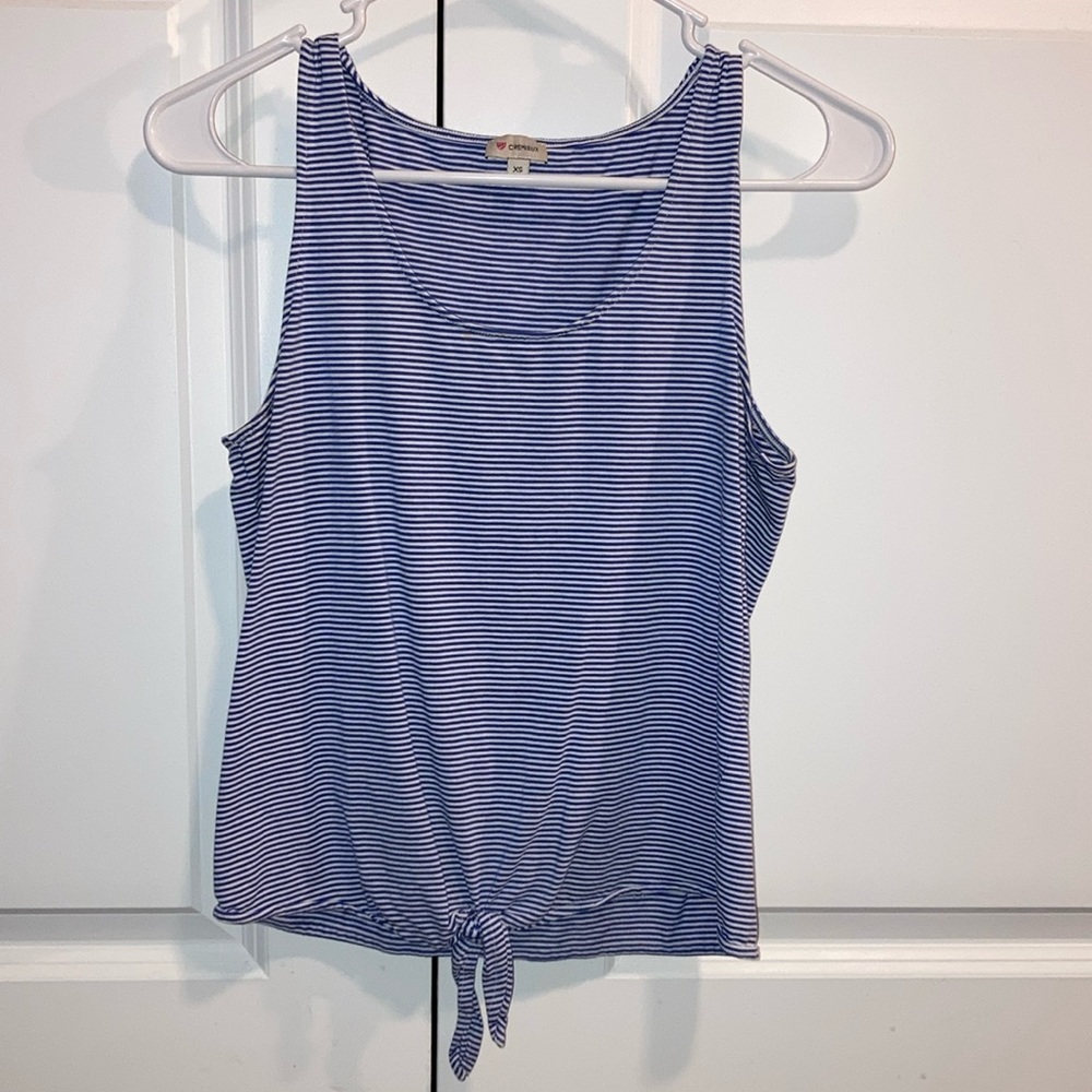 BLUE AND WHITE TIE SHIRT